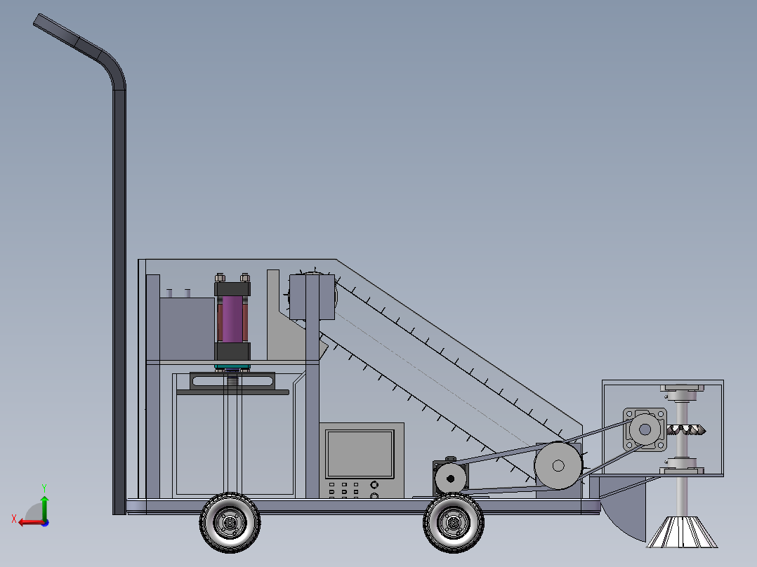 一种落叶清扫压缩机的设计含三维图=1466178==700后视图