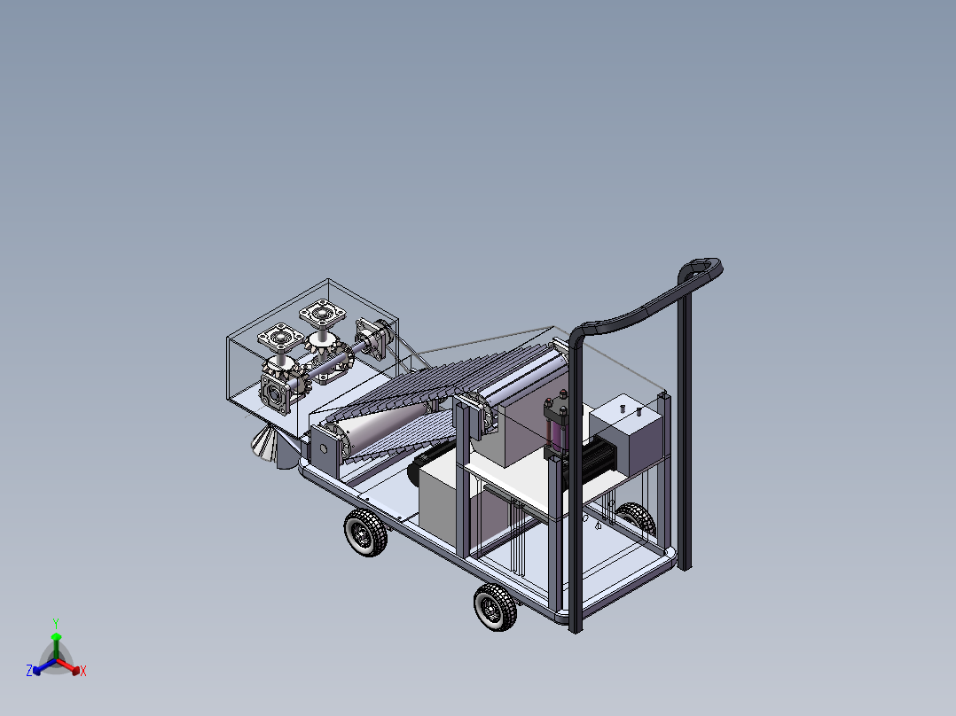 一种落叶清扫压缩机的设计含三维图=1466178==700正等轴测图
