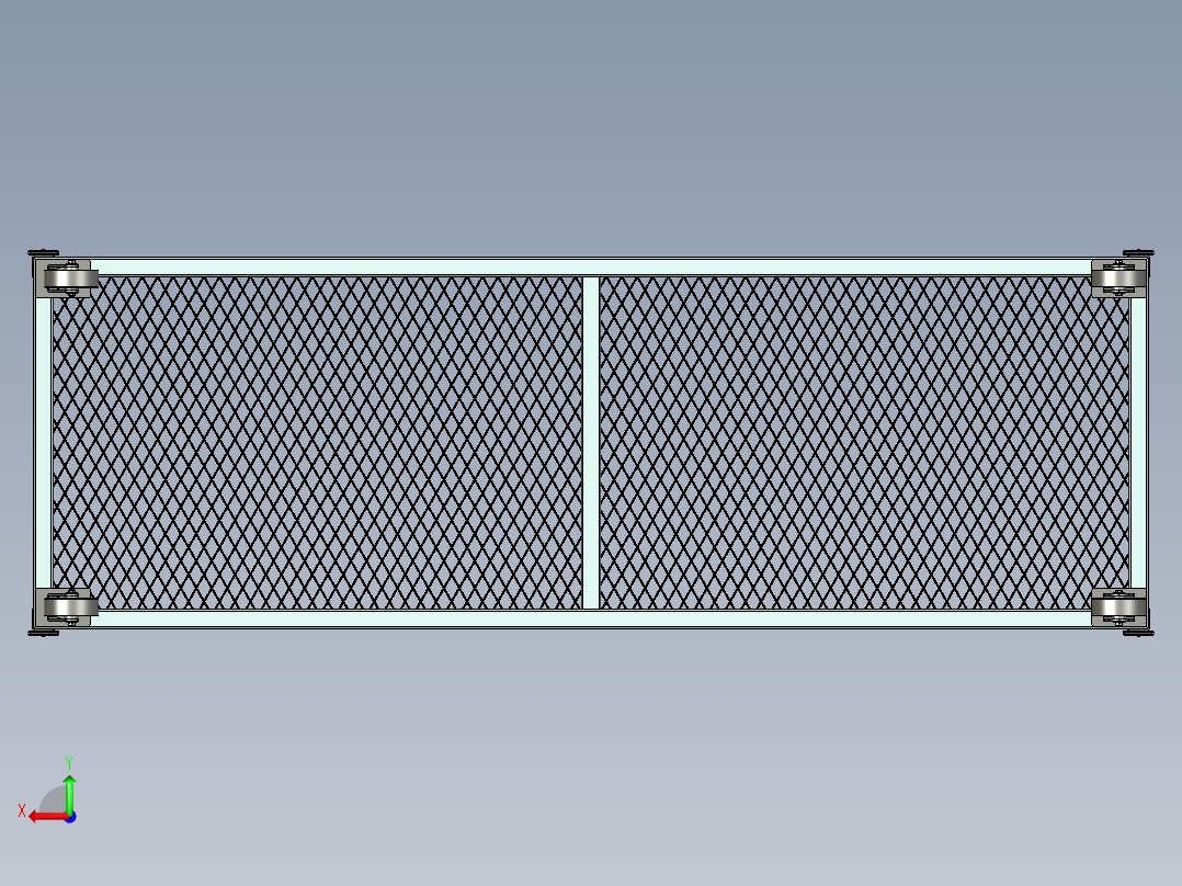 钢架单元后视图