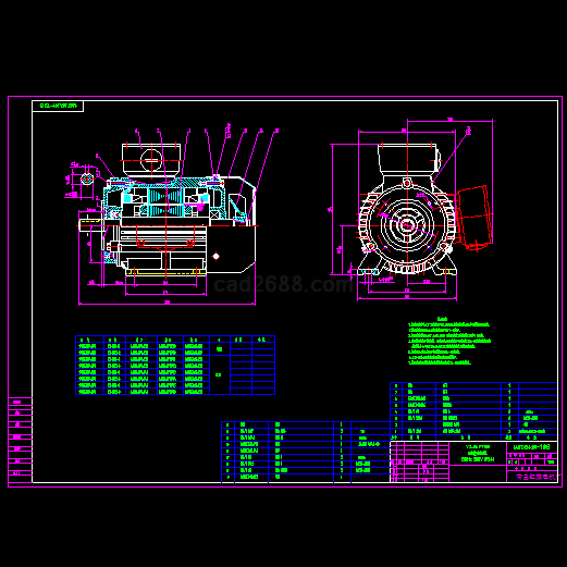 电机全套CAD加工图纸