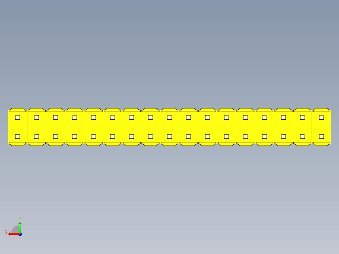 彩色公头100mil（2.54mm）系列-DS1021_yellow_2x17p_100mil_Type43_rev1.0后视图