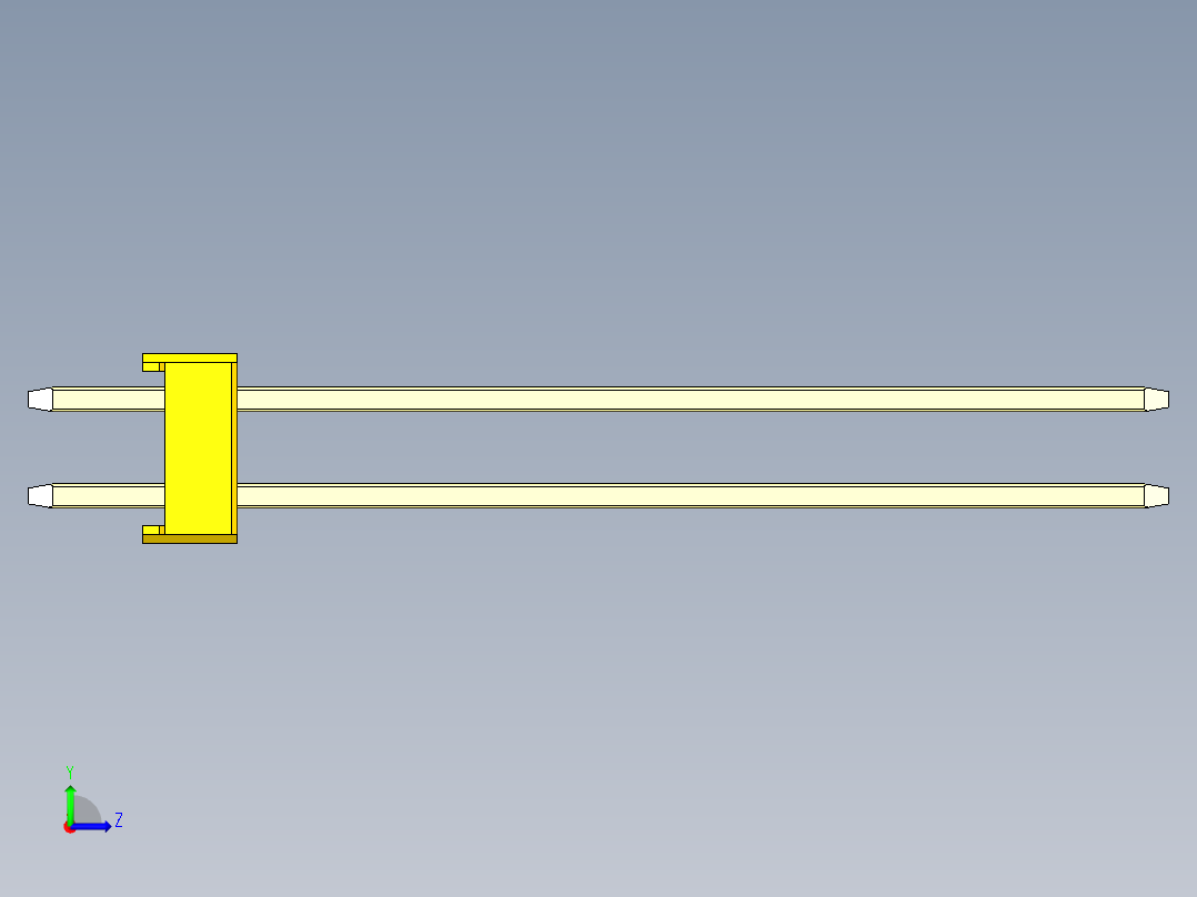 彩色公头100mil（2.54mm）系列-DS1021_yellow_2x17p_100mil_Type43_rev1.0左视图