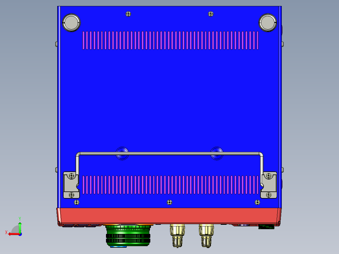 无线电收发机后视图