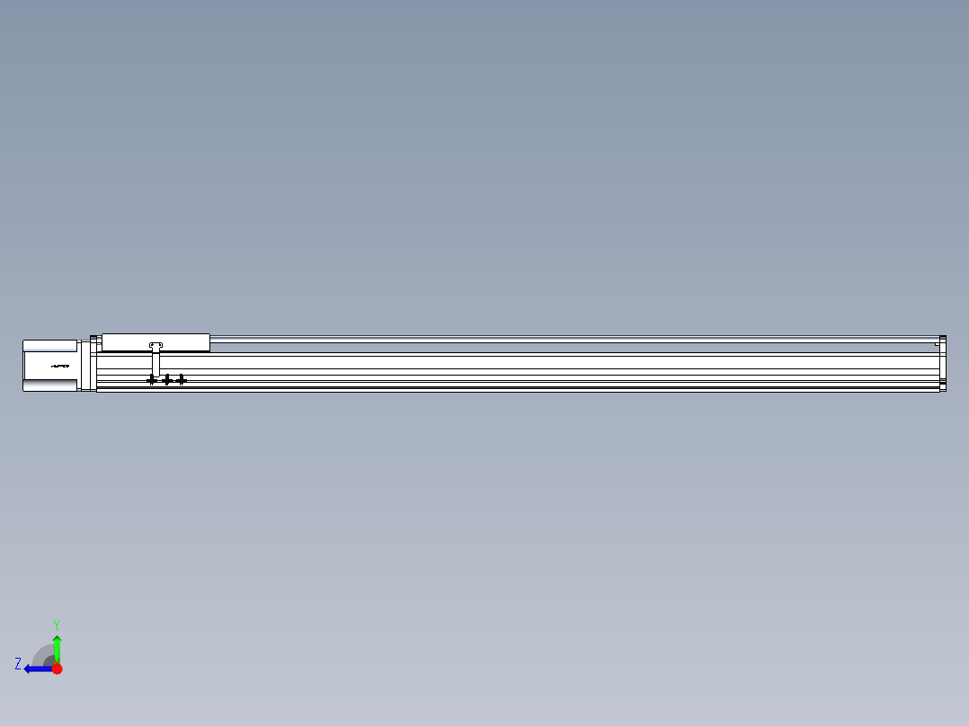 东锦丝杆传动-直线滑台模组DH270-C-L10-S1750-BC-T1000W-C3右视图