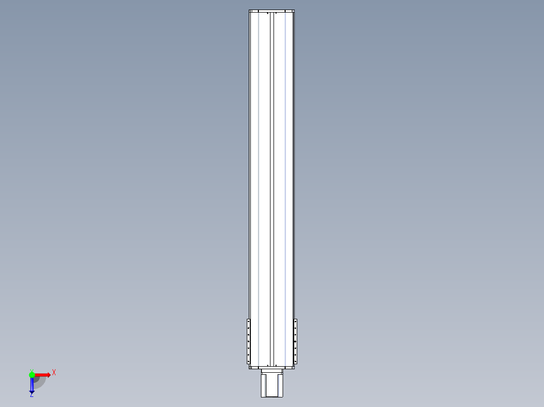 东锦丝杆传动-直线滑台模组DH270-C-L10-S1750-BC-T1000W-C3俯视图