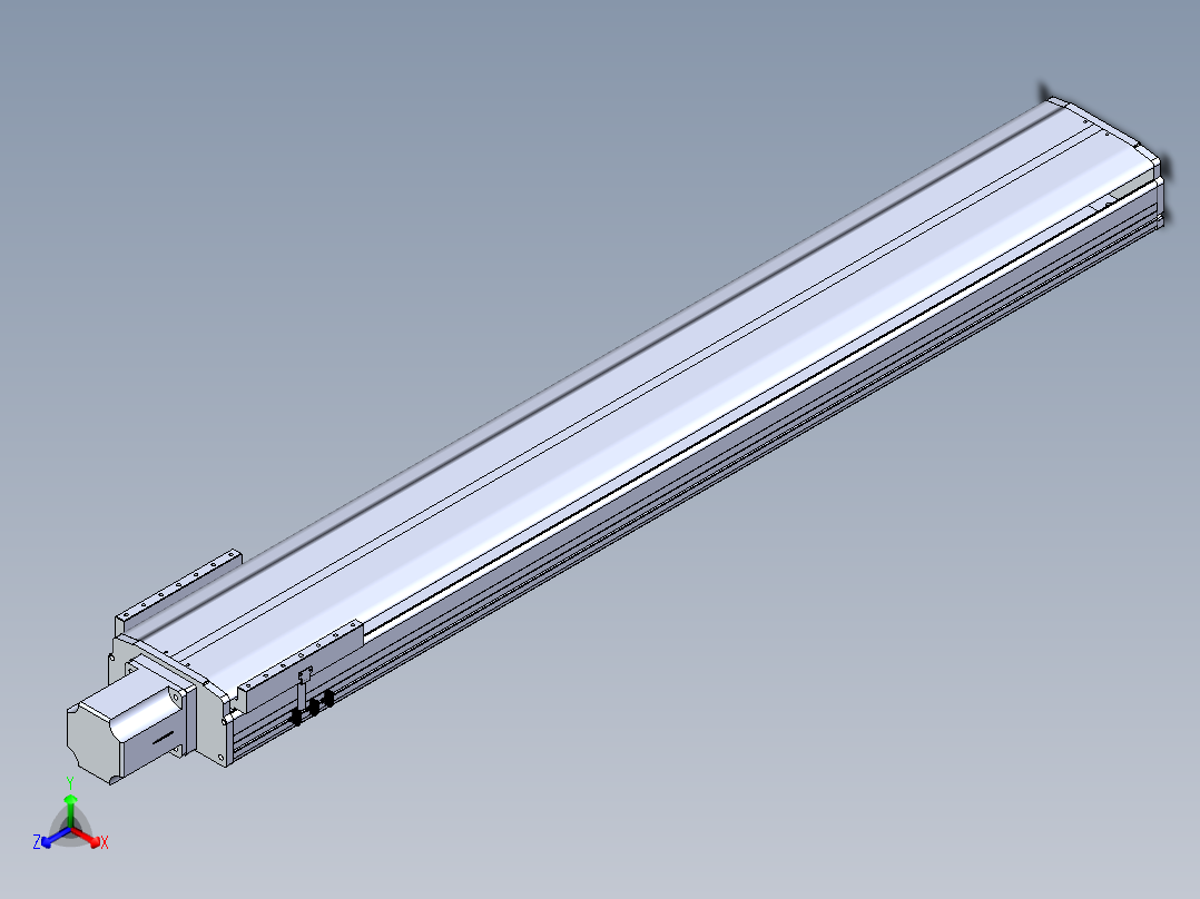 东锦丝杆传动-直线滑台模组DH270-C-L10-S1750-BC-T1000W-C3正等轴测图