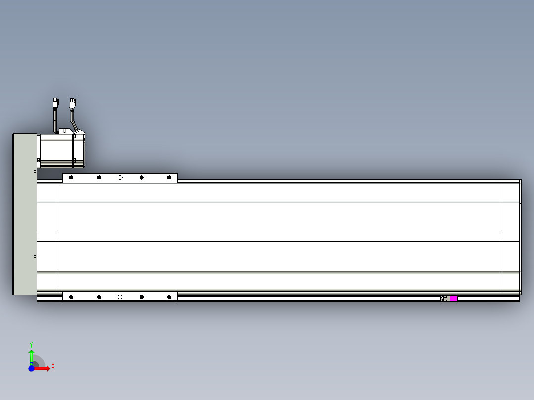 VF丝杆传动-一般环境VF27-Lxx-C-S750-BR-ZP75-D3前视图
