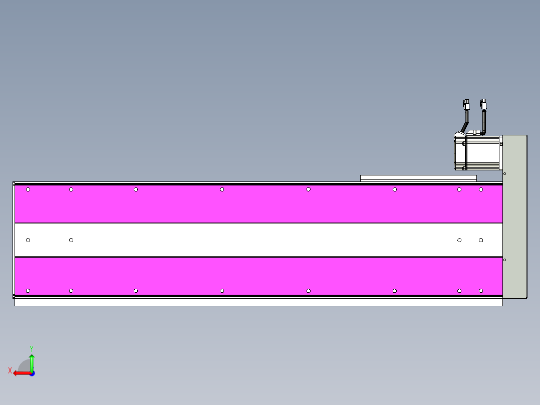 VF丝杆传动-一般环境VF27-Lxx-C-S750-BR-ZP75-D3后视图