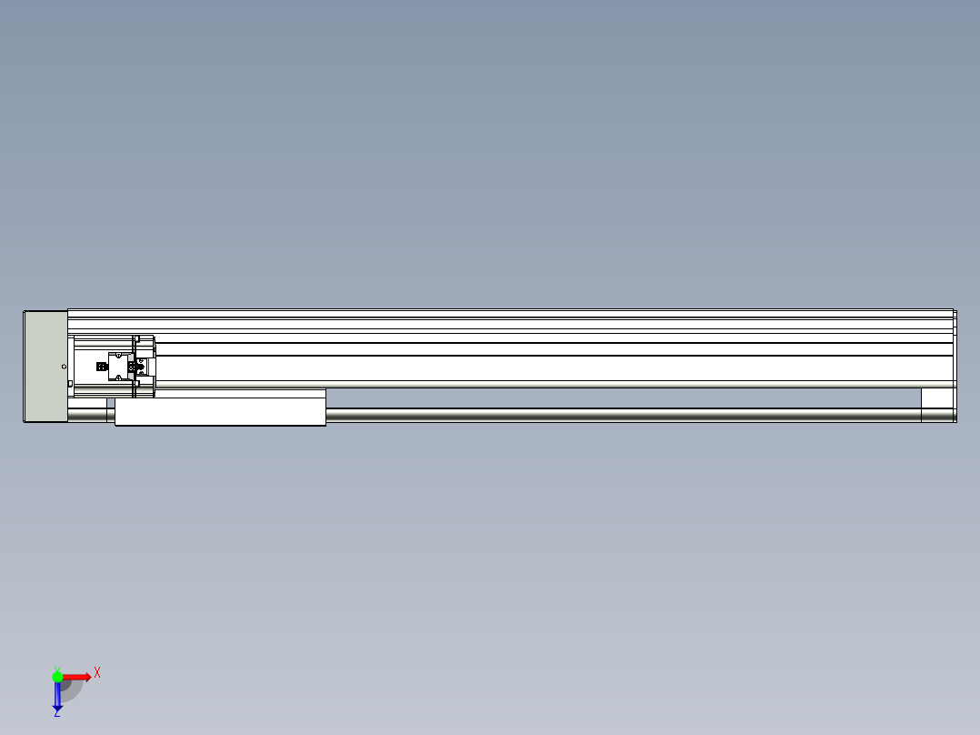 VF丝杆传动-一般环境VF27-Lxx-C-S750-BR-ZP75-D3俯视图