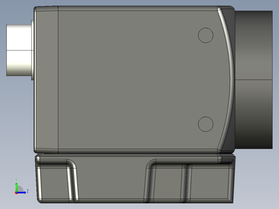 基恩士CV-035C_M_kc图纸模型左视图