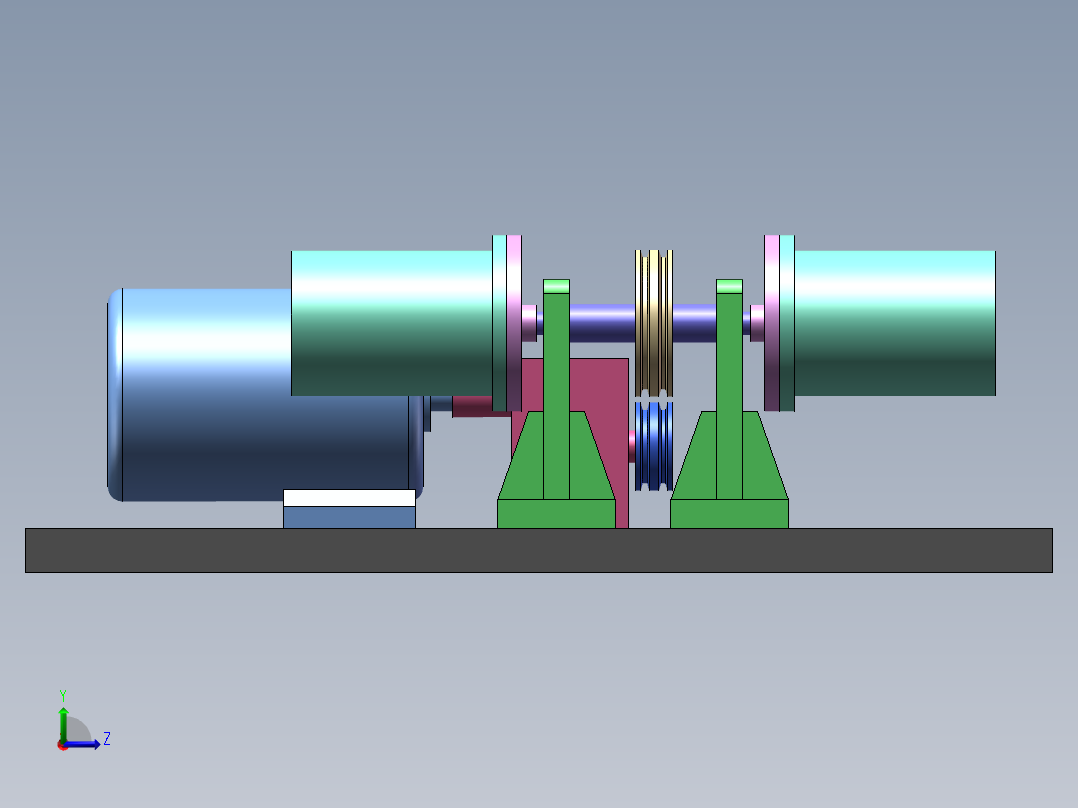 卧式悬臂离心机左视图