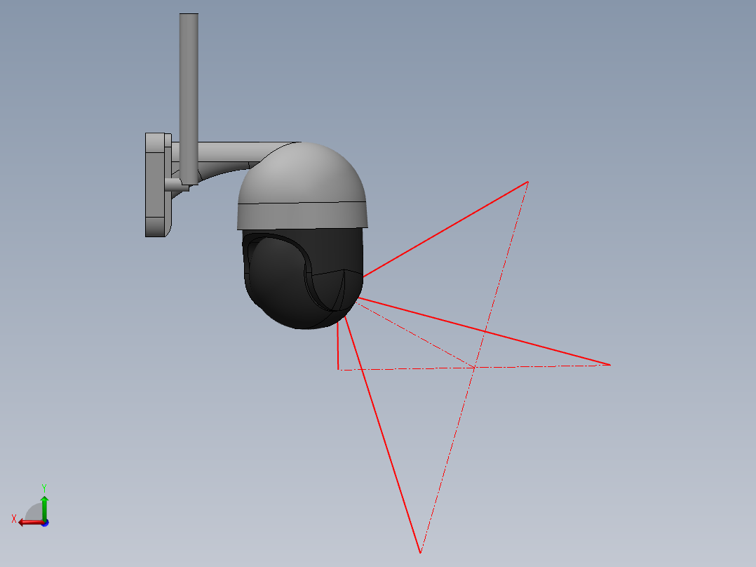 IP摄像头PTZ Wi-Fi 1080P后视图