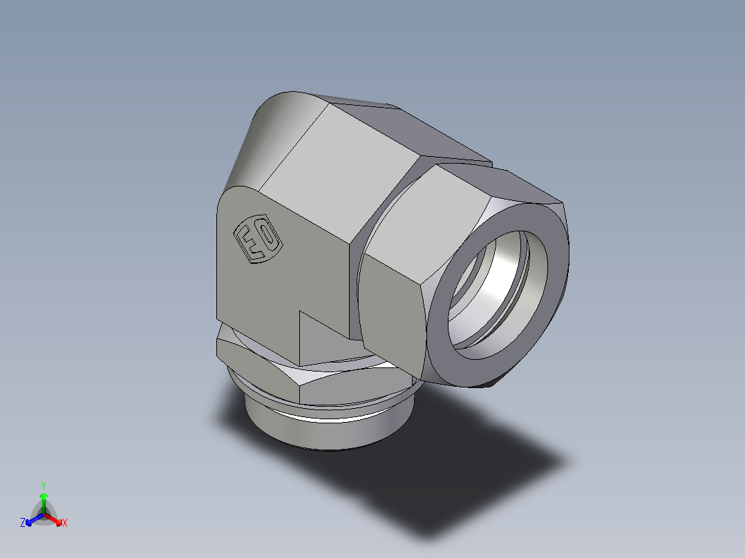 卡套式工业通用硬管接头EO_Adjustable_Locknut_elbow_WEE35ZLMCF
