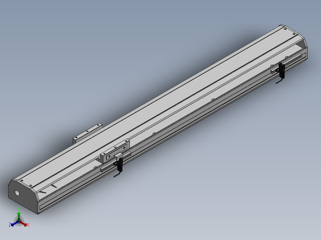精密模组MY100-T10-550L-M-P10B-C4-C正等轴测图