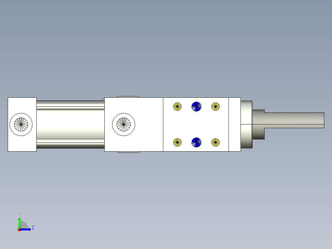 德克斯TUNKERS气缸数模SZK_63x40_A42_T12_TUENKERS左视图