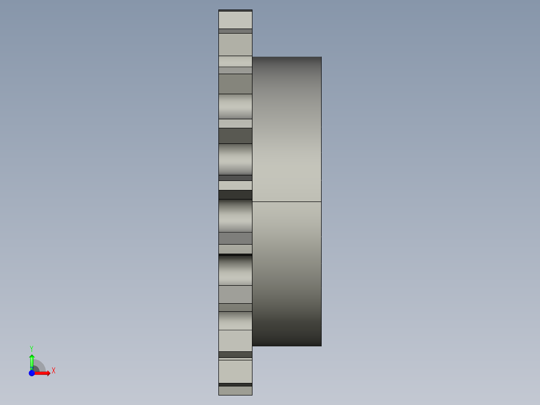 鏈輪惰輪SIS-S-3D多系列多零件图纸模型前视图