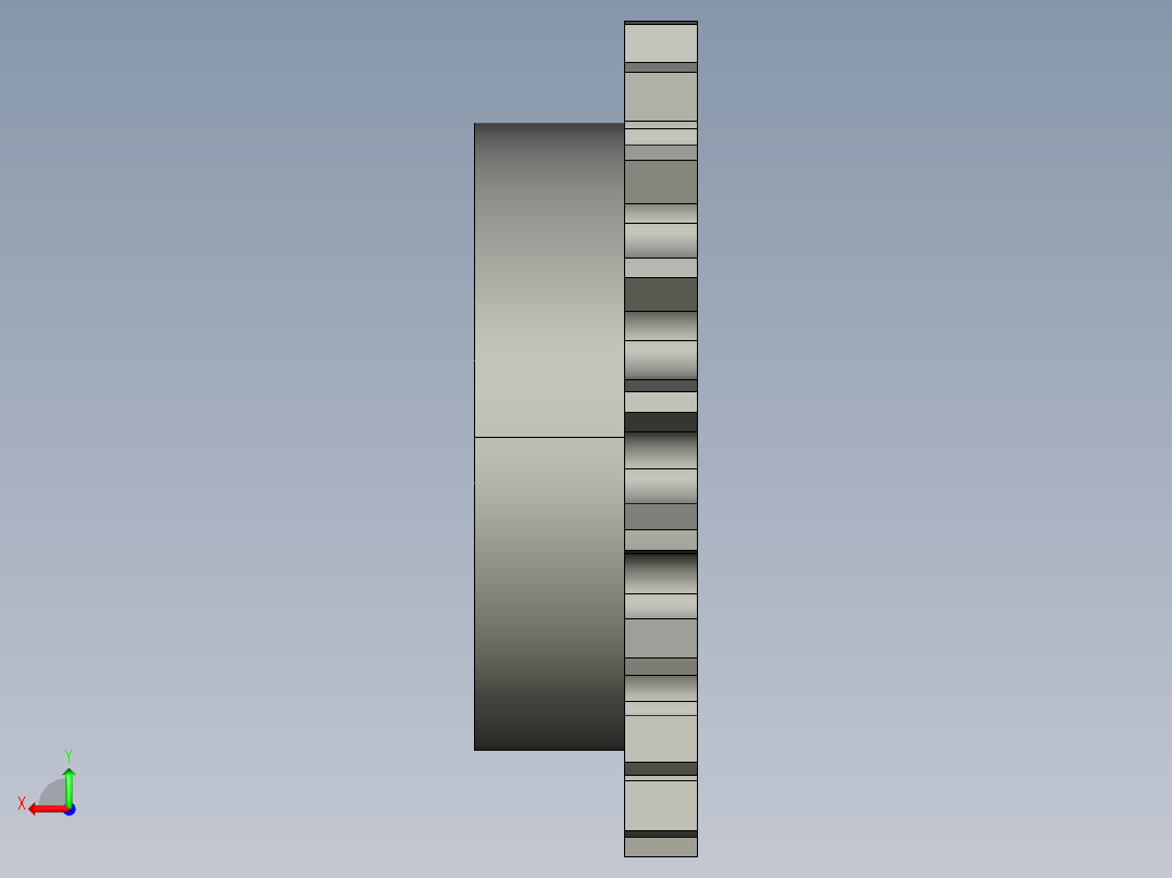 鏈輪惰輪SIS-S-3D多系列多零件图纸模型后视图