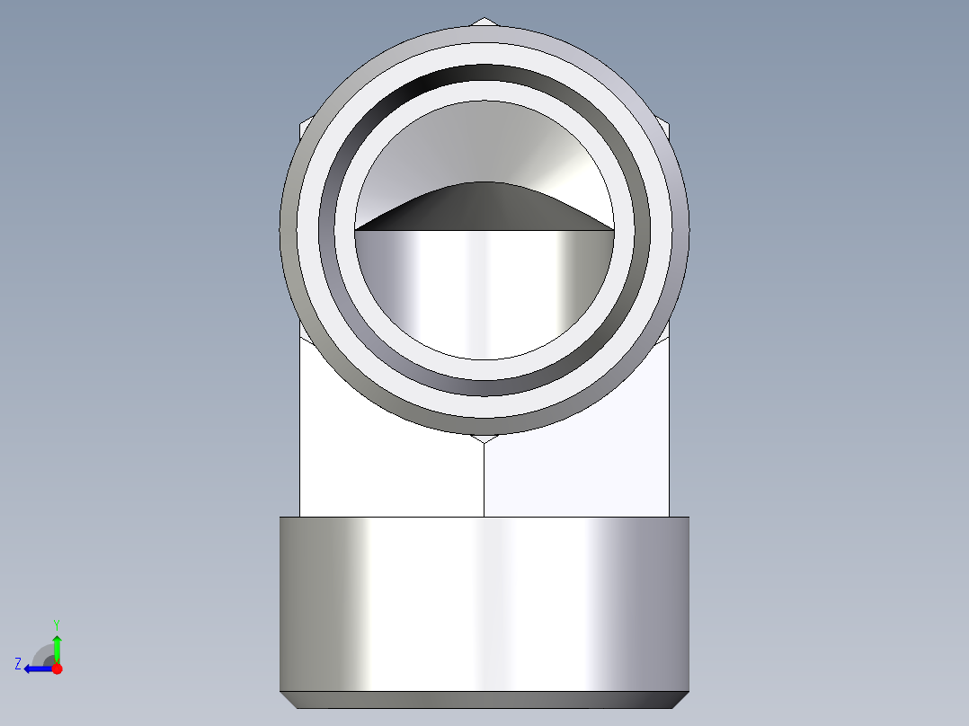 卡套式工业通用硬管接头EO_Union_elbow_W22LCFX右视图