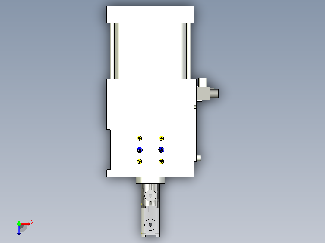 德克斯TUNKERS气缸数模SZK_63_R12_T12_TUENKERS俯视图