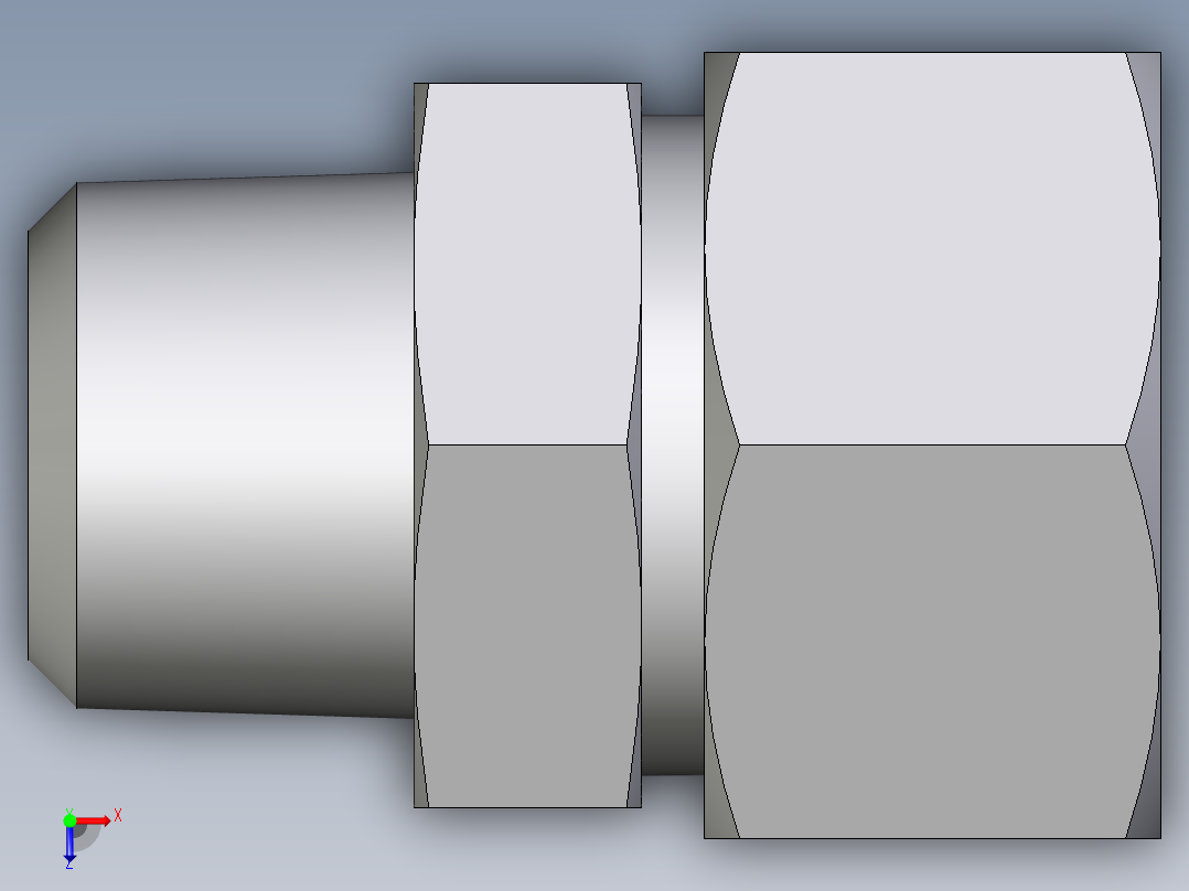 卡套式工业通用硬管接头EO_Male_Stud_connector_GE30S1NPTCF俯视图