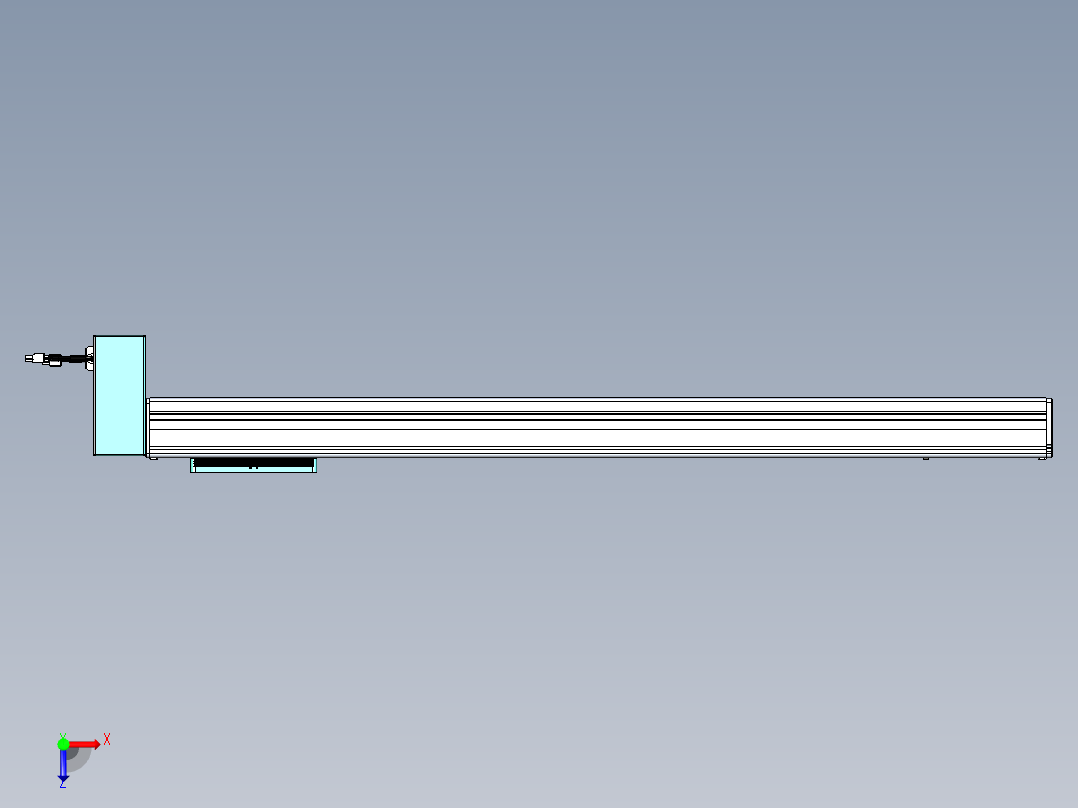 威洛博VBC同步带传动一无尘环境VBC14-L45-S850-BRD-ZP40-C3俯视图