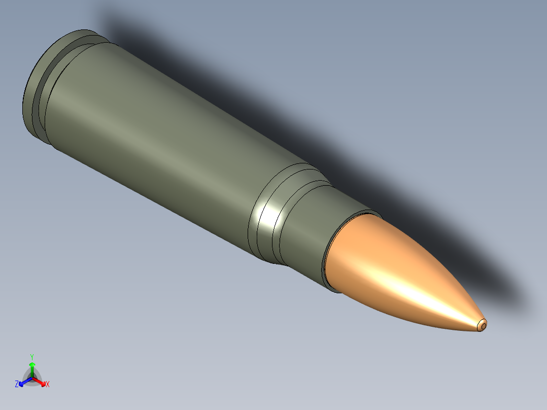 子弹(1)正等轴测图