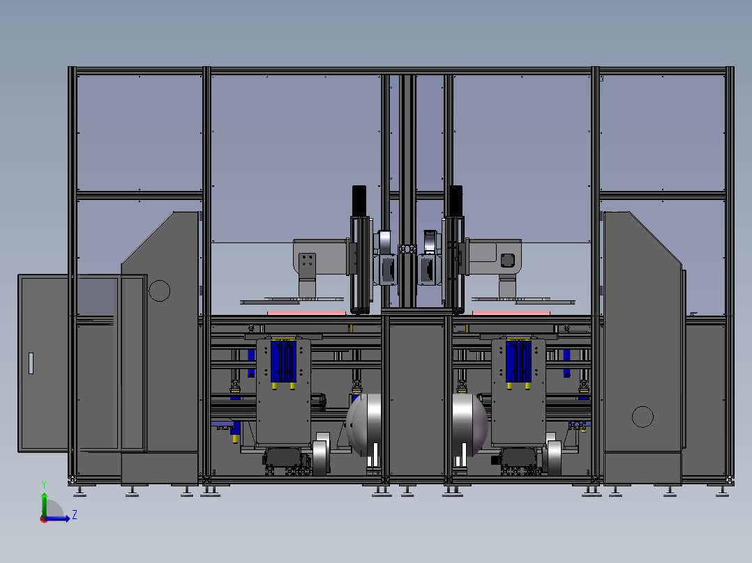 液晶行业面板半自动盖panel-sw18可编辑左视图