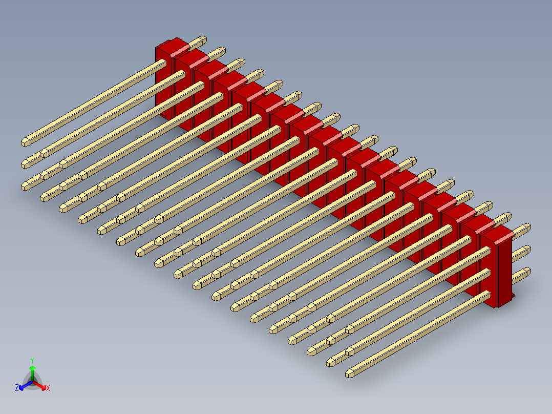 彩色公头100mil（2.54mm）系列-DS1021_red_3x18p_100mil_Type19_rev1.0