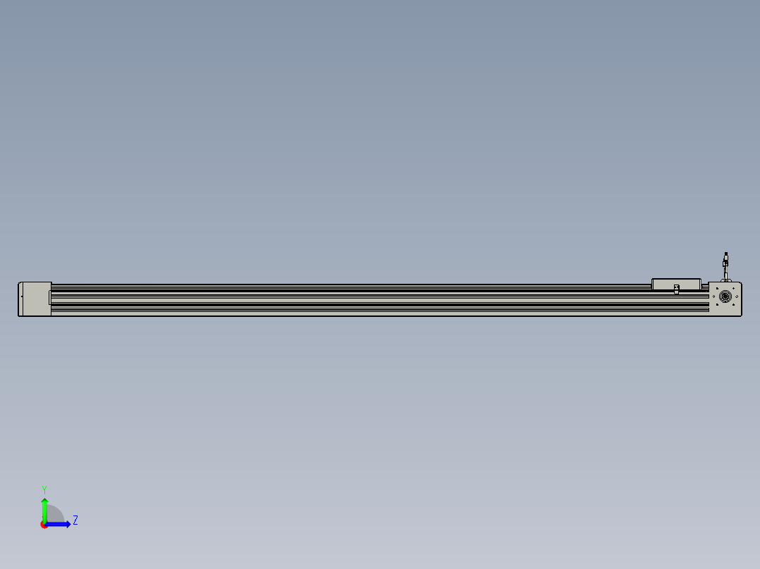 威洛博直线电机模组EB8-L200-S1800-L-P75-MS3左视图
