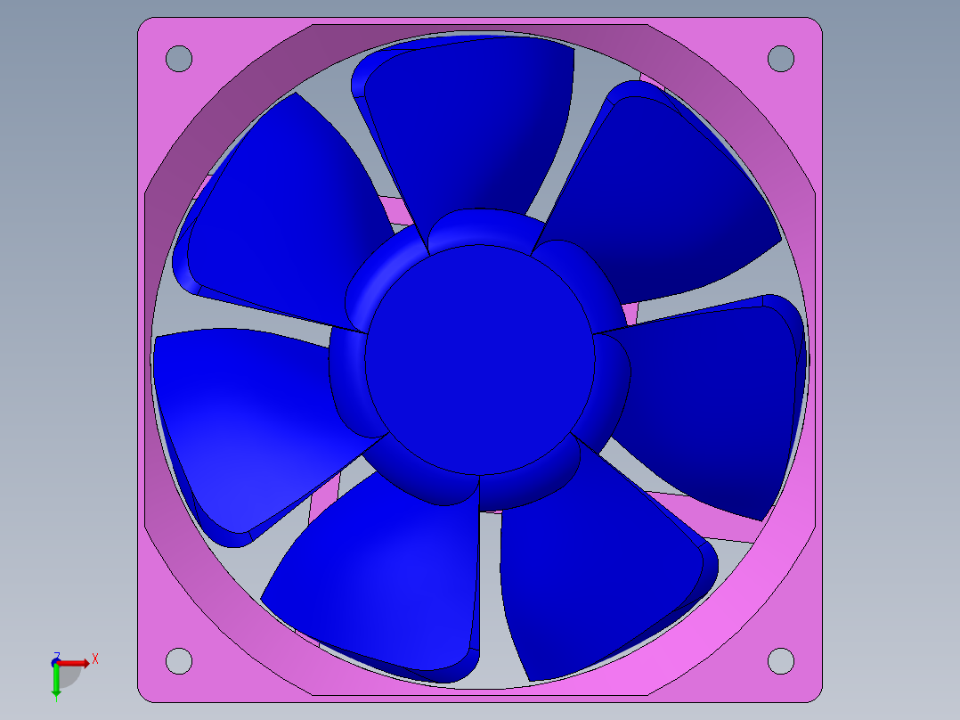 散热风扇120x120x38前视图