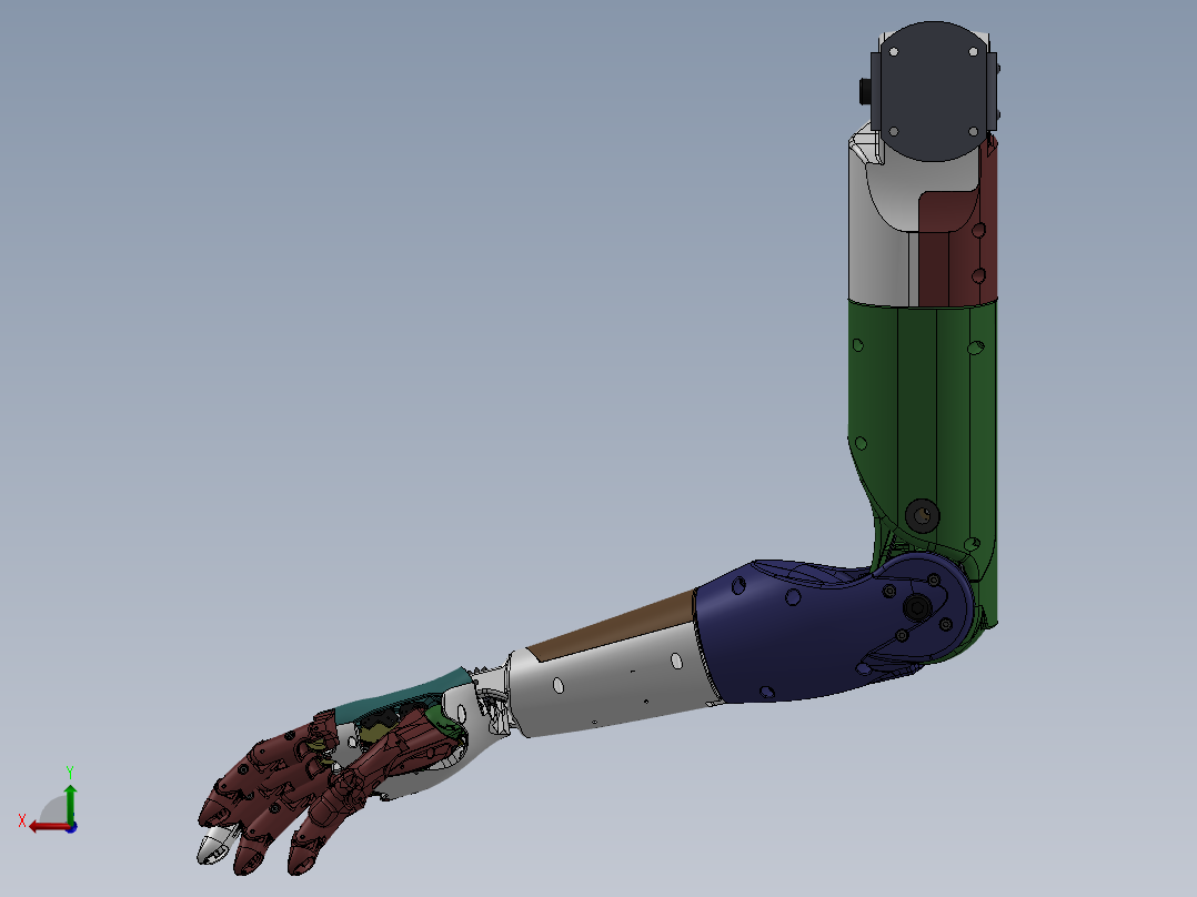 仿生机械手后视图