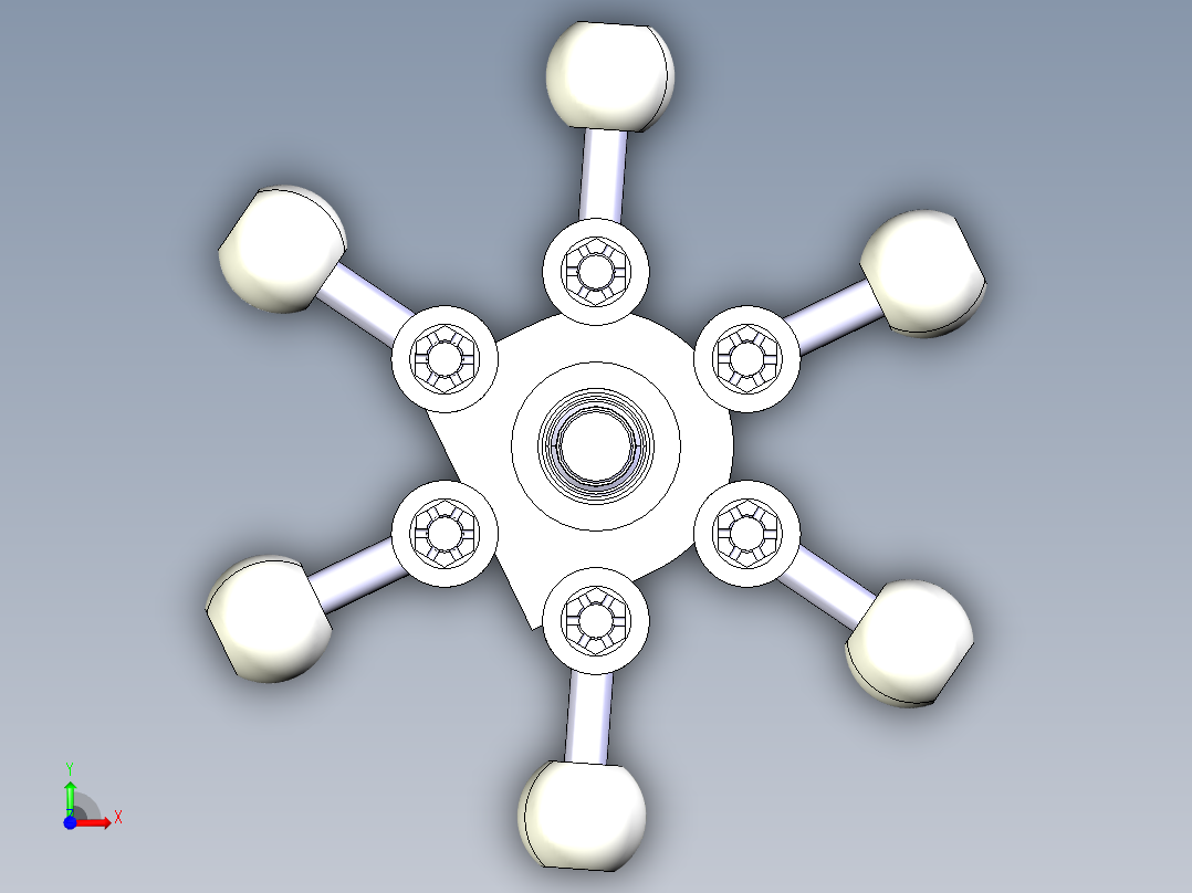 PC0806锤式破碎机设计【转子CATIA三维】-优秀设计前视图