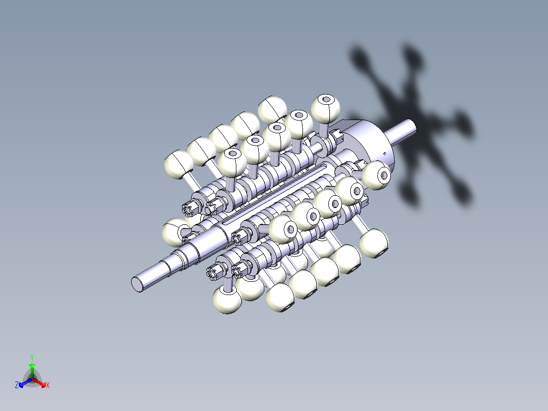 PC0806锤式破碎机设计【转子CATIA三维】-优秀设计正等轴测图