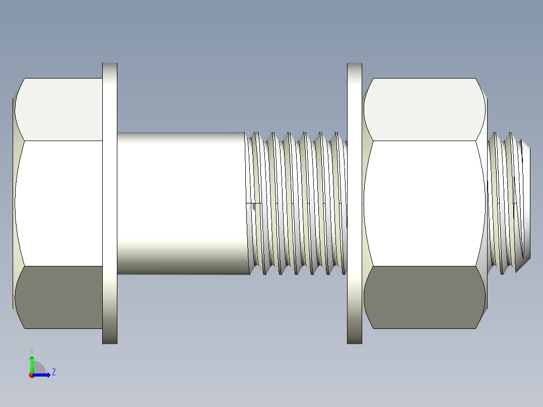 螺栓和螺母-M27 X 3.0.rar左视图
