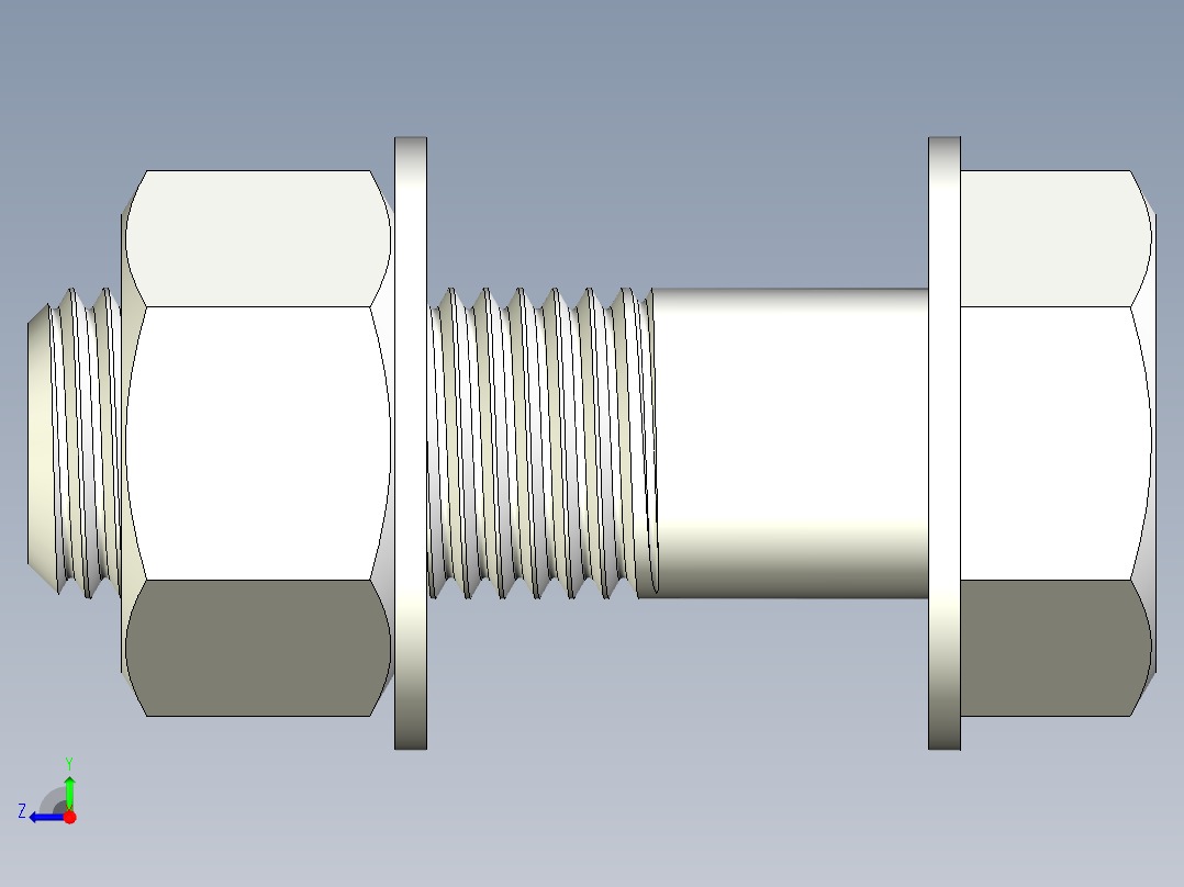 螺栓和螺母-M27 X 3.0.rar右视图