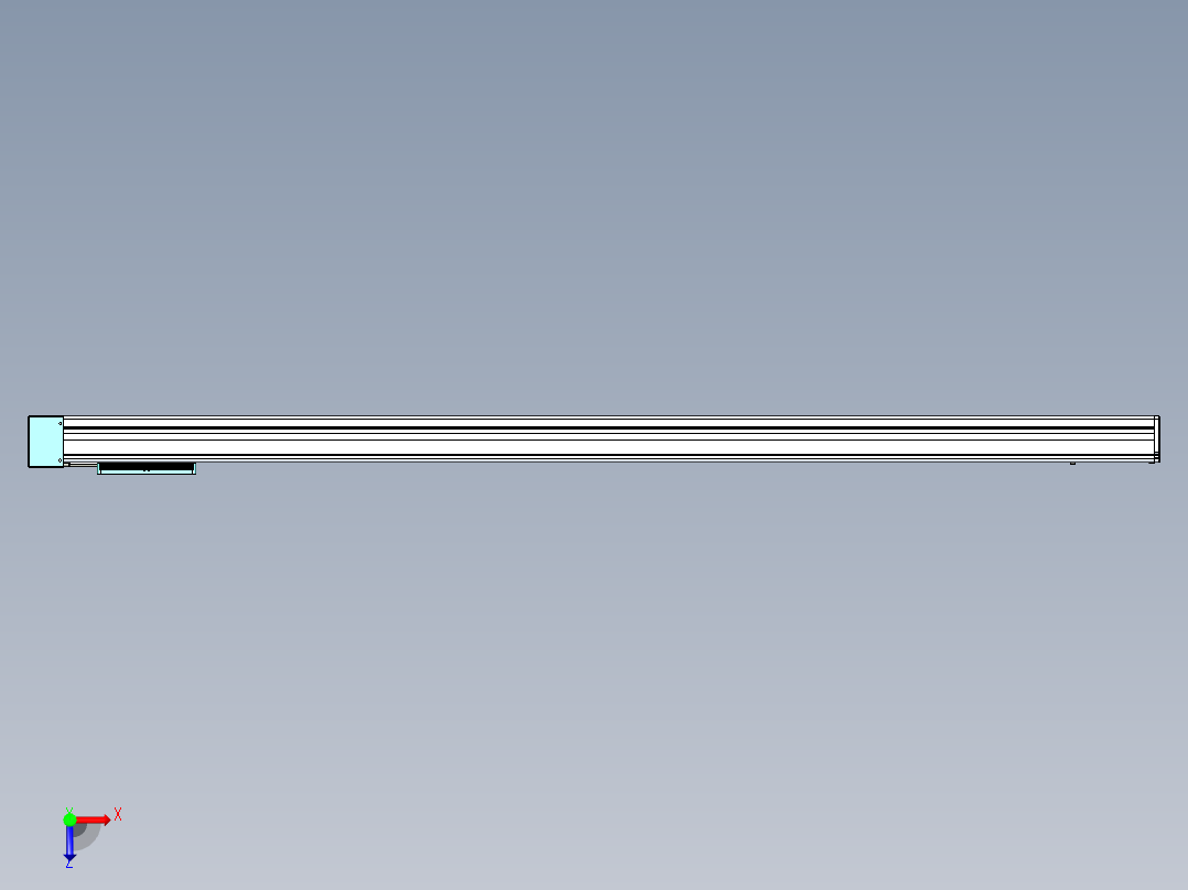 威洛博VC丝杆传动-无尘环境VC14-Lxx-C-S1500-BL-ZP75-C3俯视图