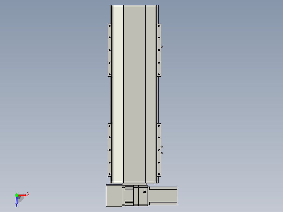 直线模组LHB21-L40-S400-LU设计图纸俯视图