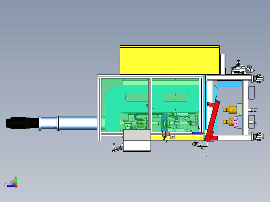 上下管柱压装右视图