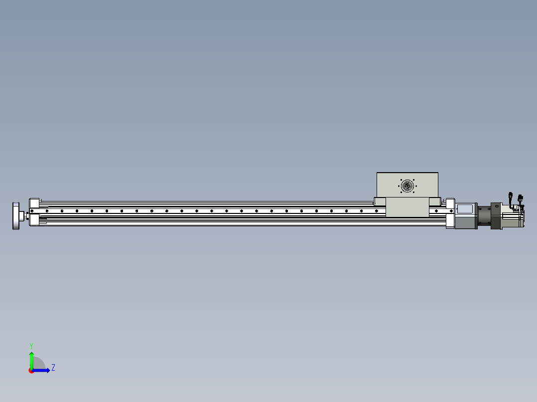 威洛博直线电机模组EB8ZR-L200-S1320-LZP75B5K-ZP755K-MS3左视图