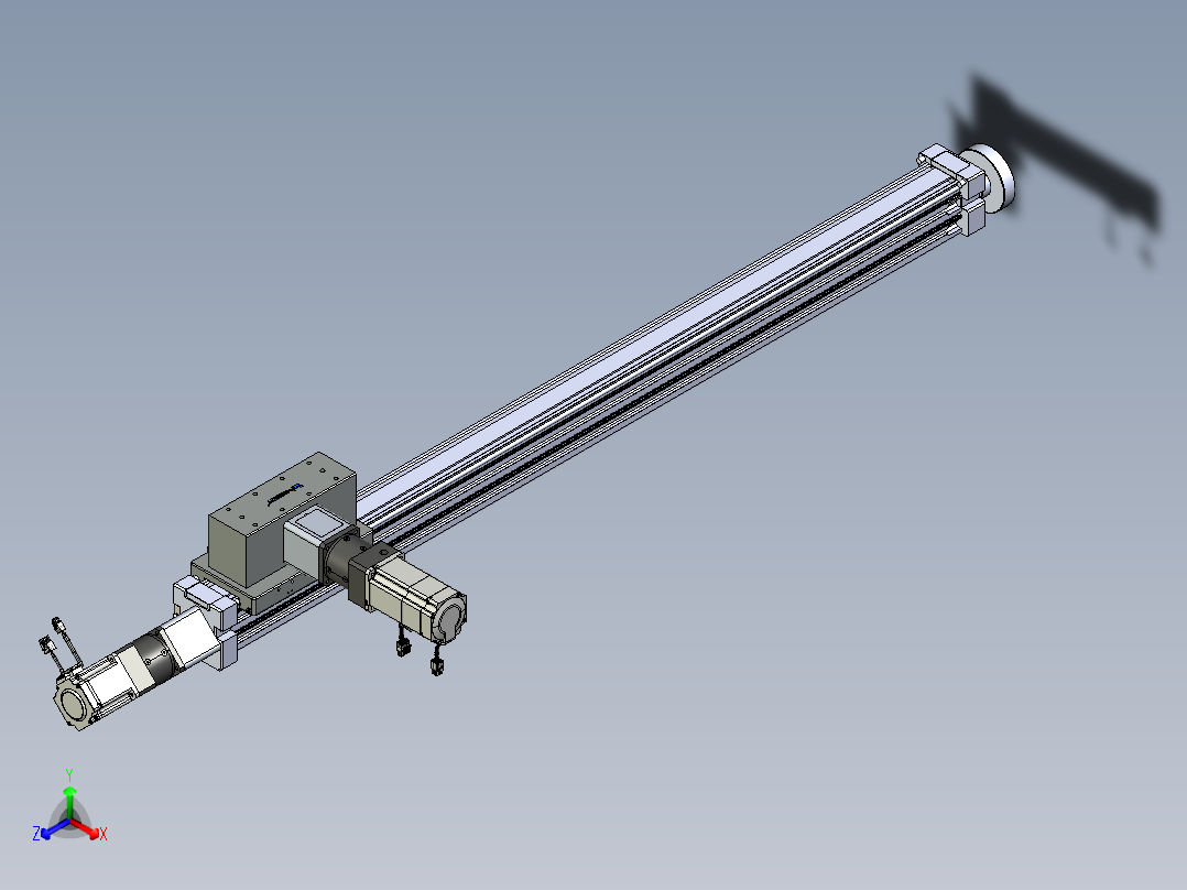 威洛博直线电机模组EB8ZR-L200-S1320-LZP75B5K-ZP755K-MS3正等轴测图