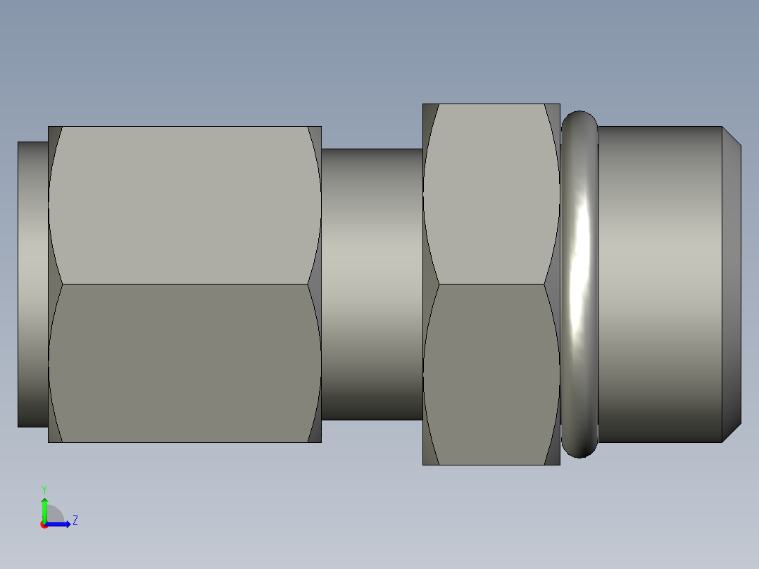 卡套式工业通用硬管接头8-10_f5bu-s左视图