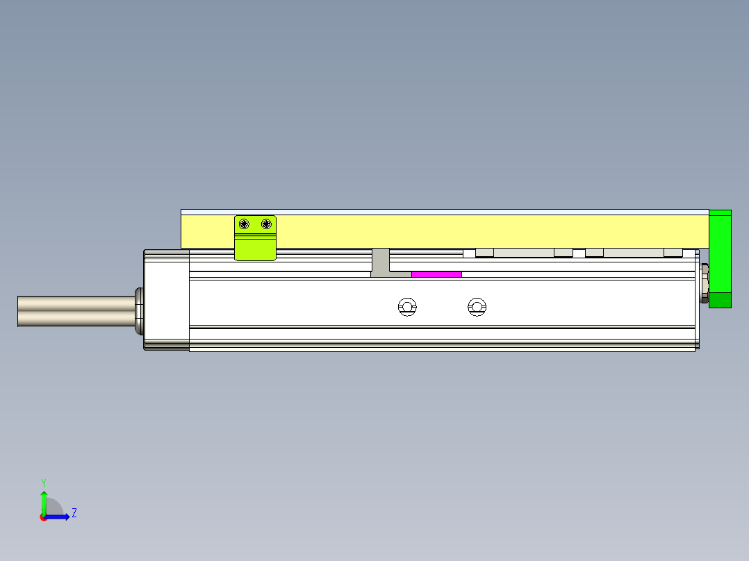 威洛博LES小滑台LES16-Lxx-S100-BR左视图