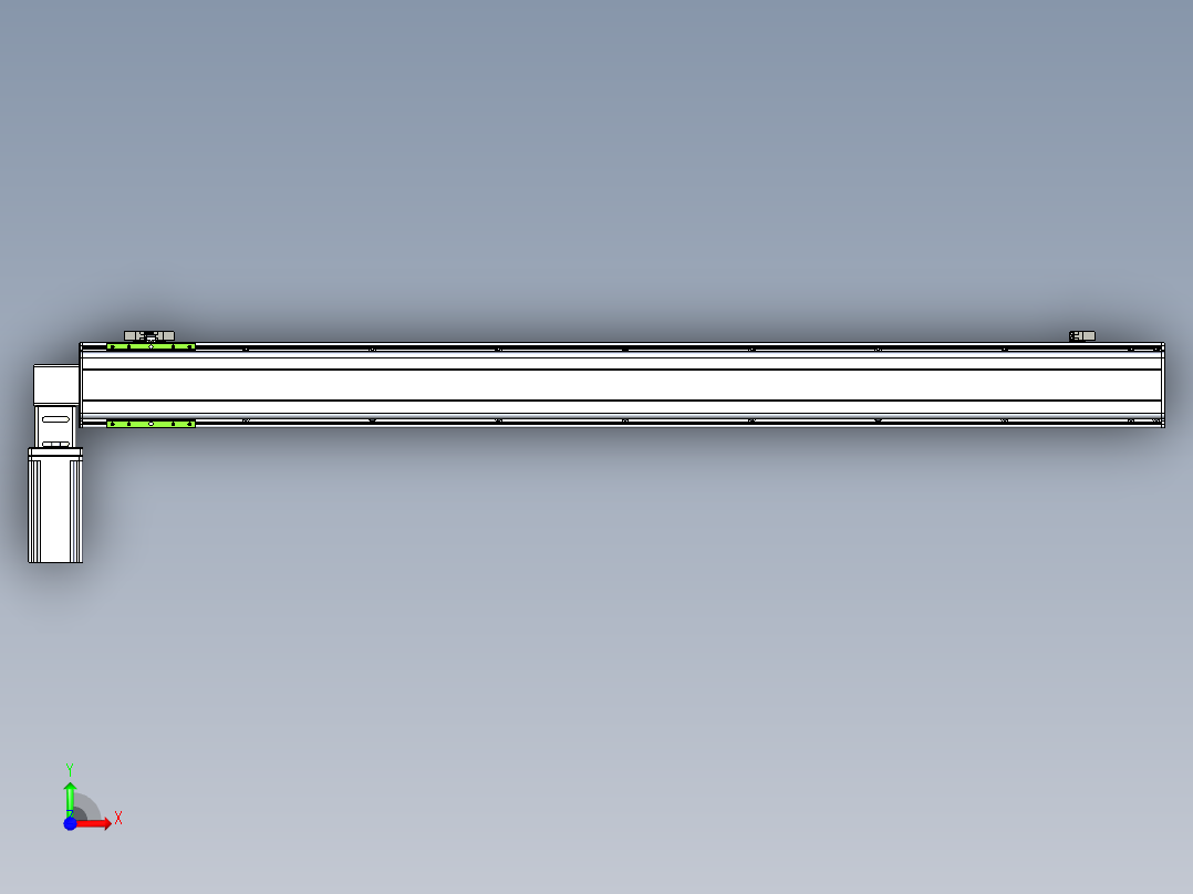 同步带滑台-半封闭B13-L90-S1450-L-Z86-D3前视图