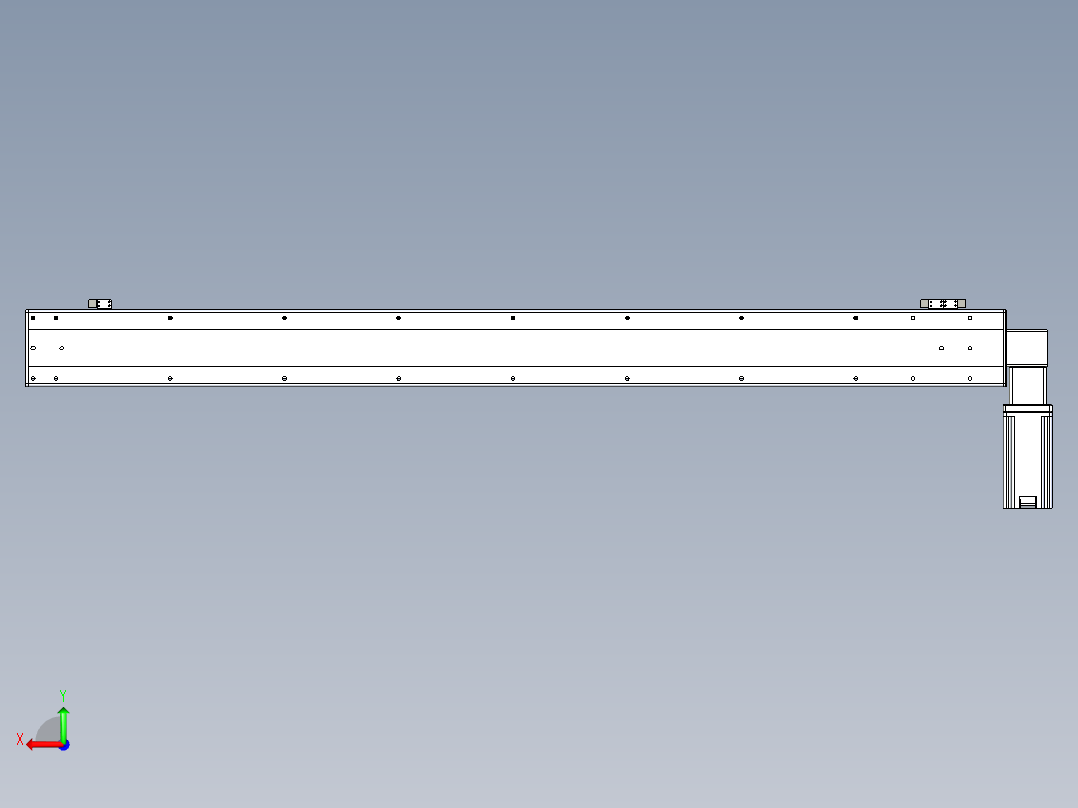 同步带滑台-半封闭B13-L90-S1450-L-Z86-D3后视图