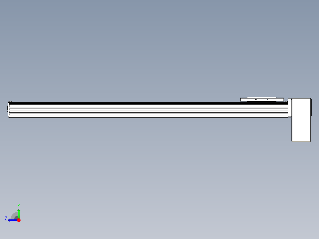 同步带全封闭直线模组TPA-HCB-110D-90-L750-LP-C-P40-N3右视图