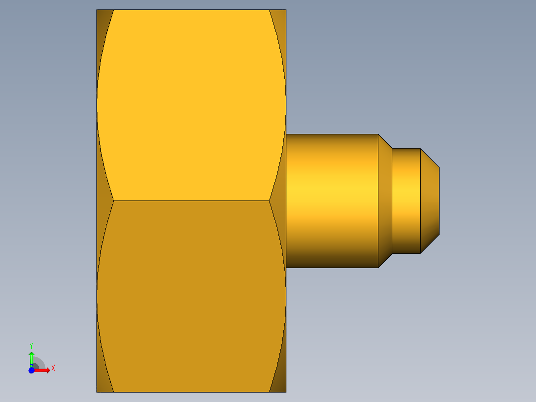 扩口式工业通用硬管接头Refrigerant Drum a Aapter 1F-4-12前视图