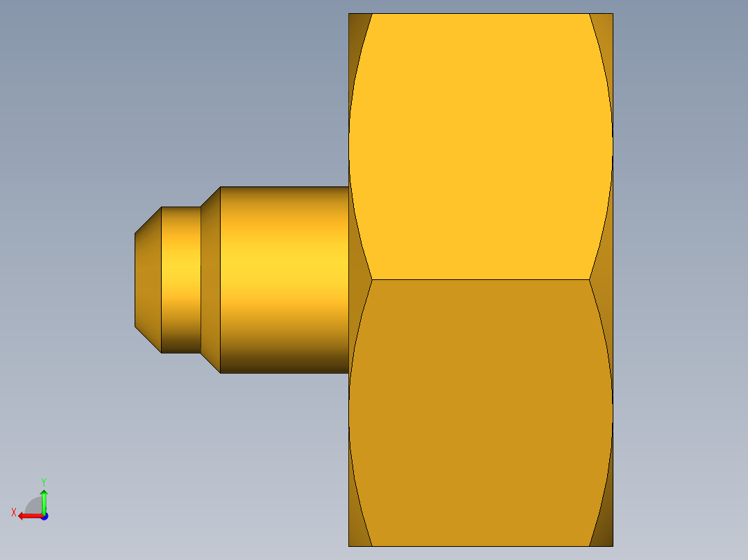 扩口式工业通用硬管接头Refrigerant Drum a Aapter 1F-4-12后视图