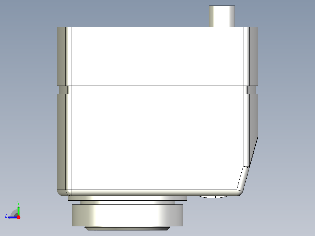 位置顯示器5563-3D多系列多零件图纸模型右视图
