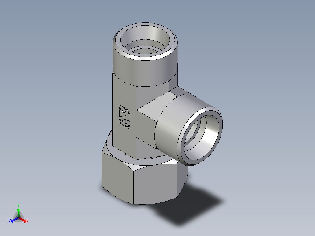 卡套式工业通用硬管接头EO_Swivel_nut_run_tee_EL20SOMD71