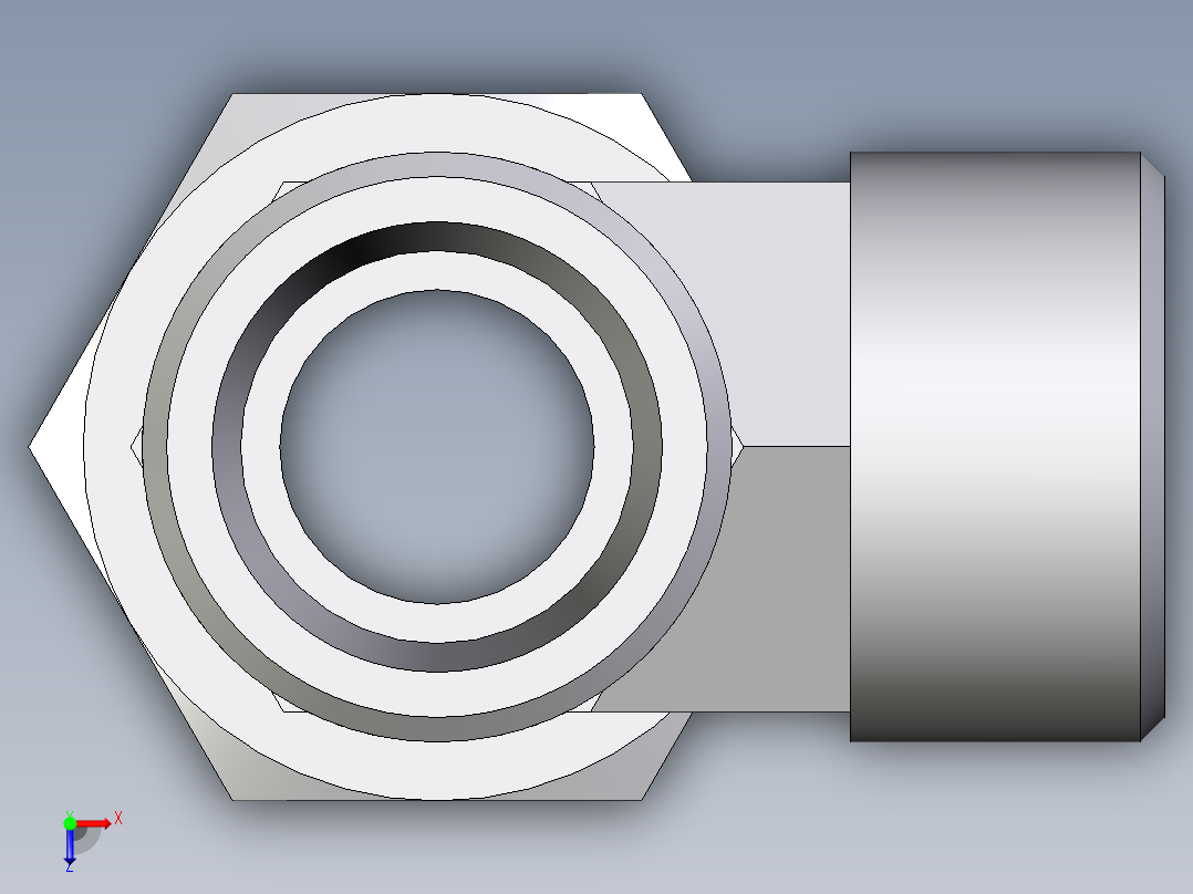 卡套式工业通用硬管接头EO_Swivel_nut_run_tee_EL20SOMD71俯视图